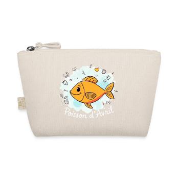 Poisson d'Avril - Orange Cartoon Fisch, 1. April - Bio-Täschchen - Natur - Vorne