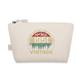 Vintage April 1951 Birthday Gift - Organic Pouch - nature - Front