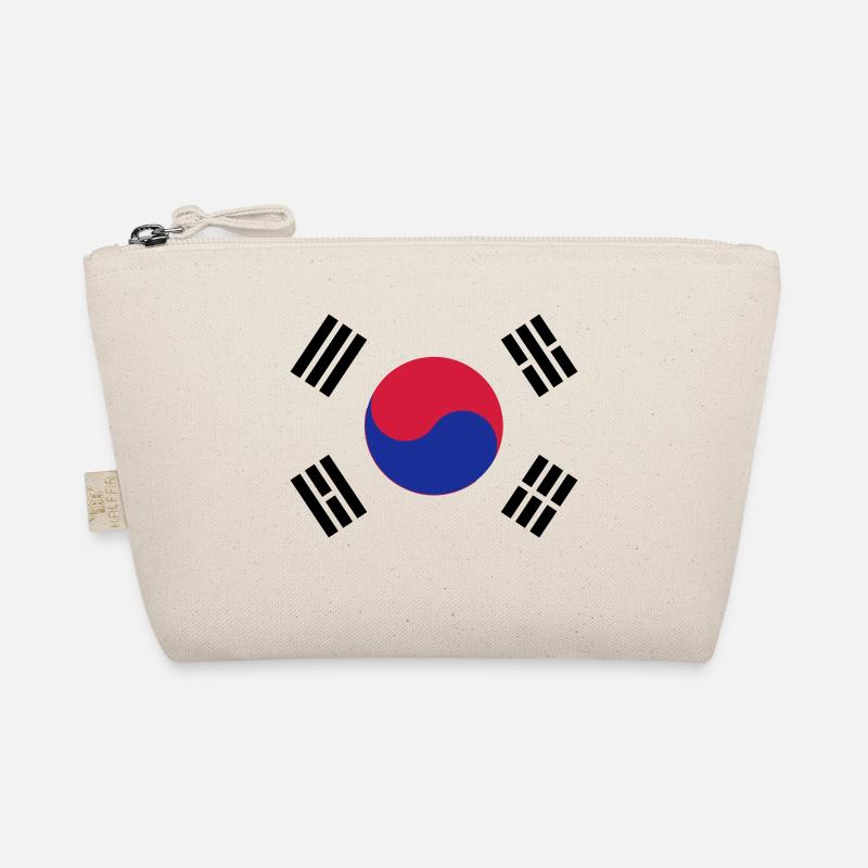 South Korea Flag - Bio-Täschchen - Natur