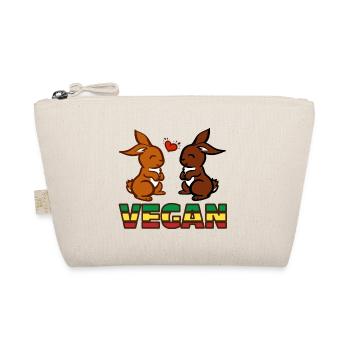 Vegan Bunnies / Veganerin / Häschen / Veganer - Bio-Täschchen - Natur - Vorne