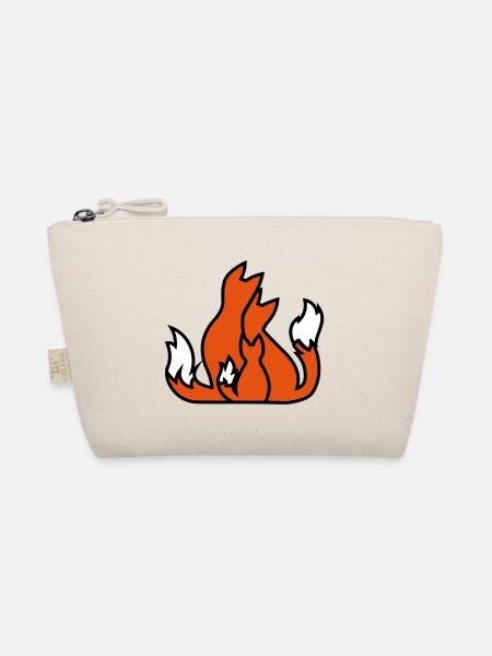 Fox family fox family gift idea gift idea - Organic Pouch - nature - Front