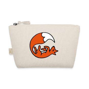 Cute playing fox - Niedlicher spielender Fuchs - Organic Pouch - nature - Front