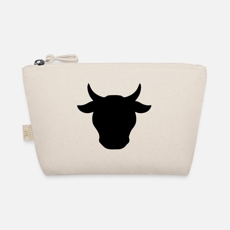 Kuh Kuhkopf Bulle Stier Bauer - Bio-Täschchen - Natur