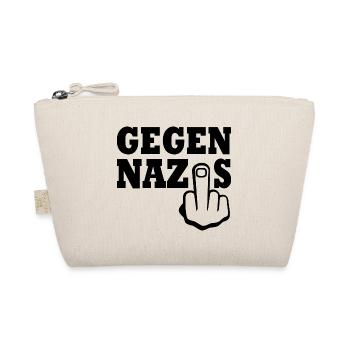 Gegen nazis Mittelfinger - Bio-Täschchen - Natur - Vorne