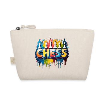 Chess with pieces, color, black border - Organic Pouch - nature - Front