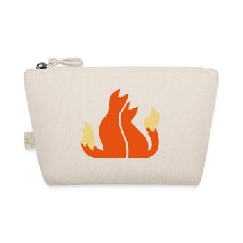 Fox pair fox couple renard - gift idea - Organic Pouch - nature - Front