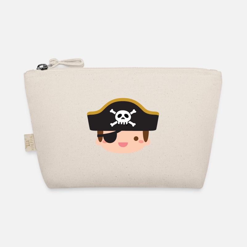 Garçon mignon de pirate avec le chapeau de capitaine de Roger joyeux Trousse biologique