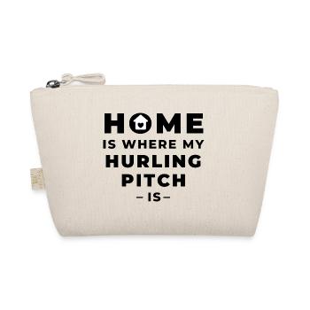 Zuhause ist, wo mein Hurling Pitch ist - Bio-Täschchen - Natur - Vorne