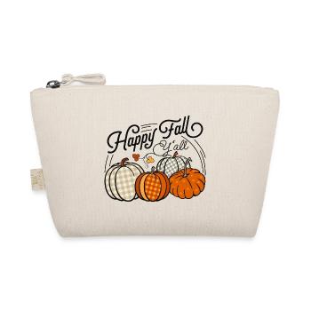 Happy Fall Y'All Fall Pumpkins - Organic Pouch - nature - Front