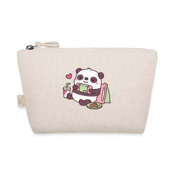 Cute Panda Playing Video Games - Organic Pouch - nature - Front