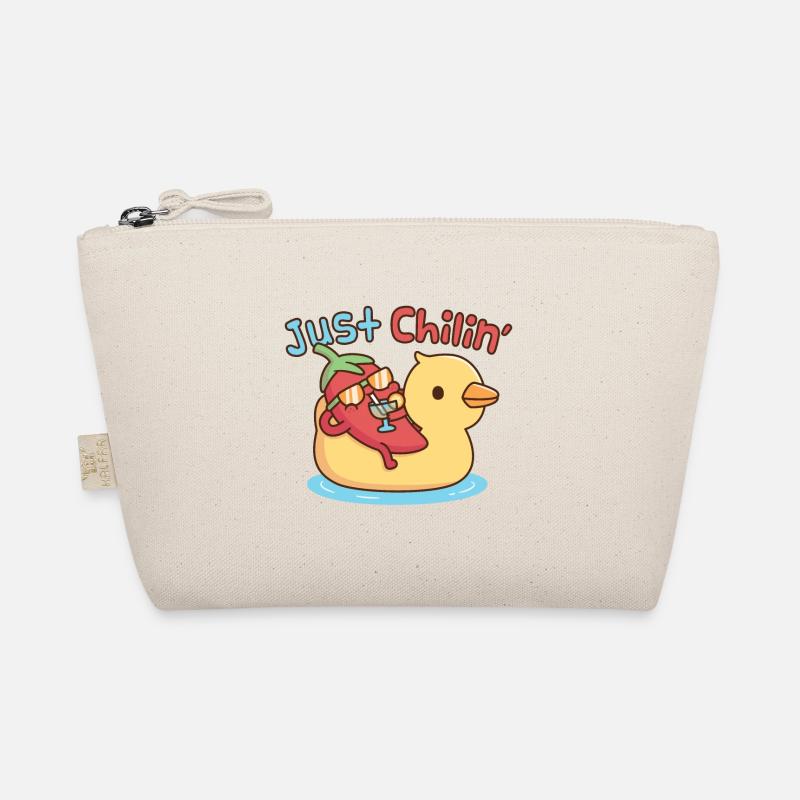 Funny Chili On Duck Pool Float Just Chilin Bio-Täschchen