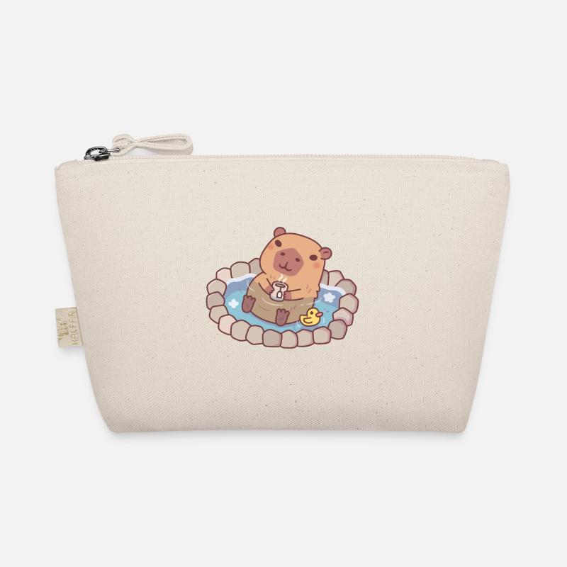 Mignon Capybara et Ducky Chilling dans la source chaude Trousse biologique