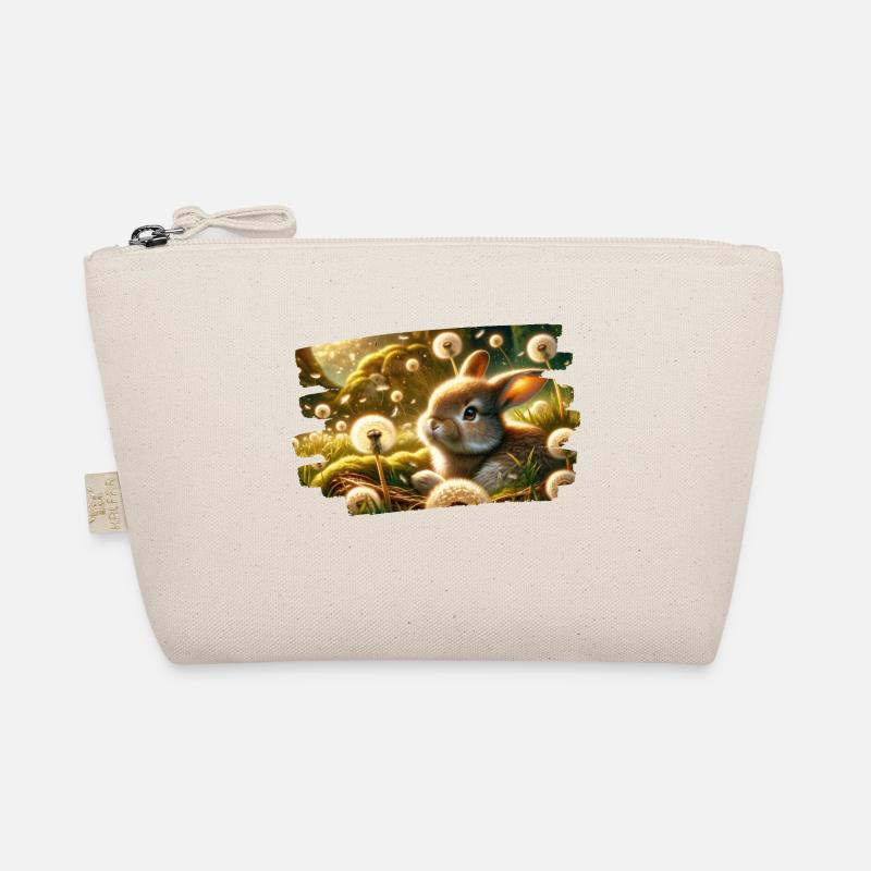 Spring dream with rabbit among dandelions Organic Pouch