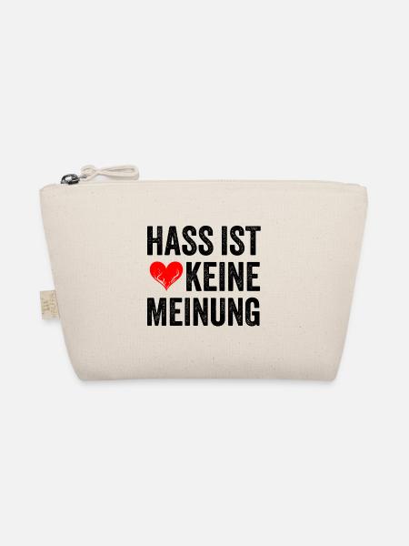 Hass ist keine Meinung - Bio-Täschchen - Natur