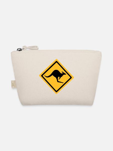 Australian Kangaroo Sign - Organic Pouch - nature - Front