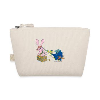 Elephant and rabbit as pirate - Organic Pouch - nature - Front