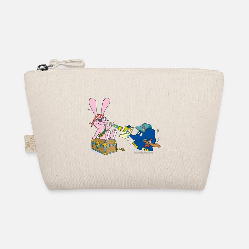 Elephant and rabbit as pirate Organic Pouch