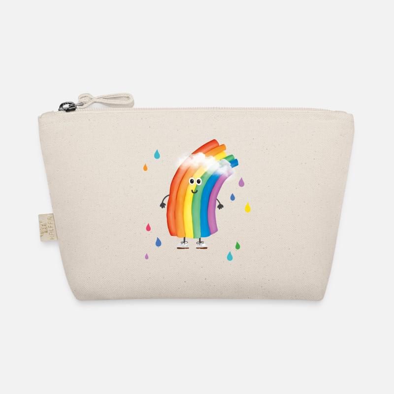 Rudi Regenbogen "bunte Regentropfen" Bio-Täschchen