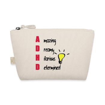 ADHD / ADHS Support Geschenk - Bio-Täschchen - Natur - Vorne