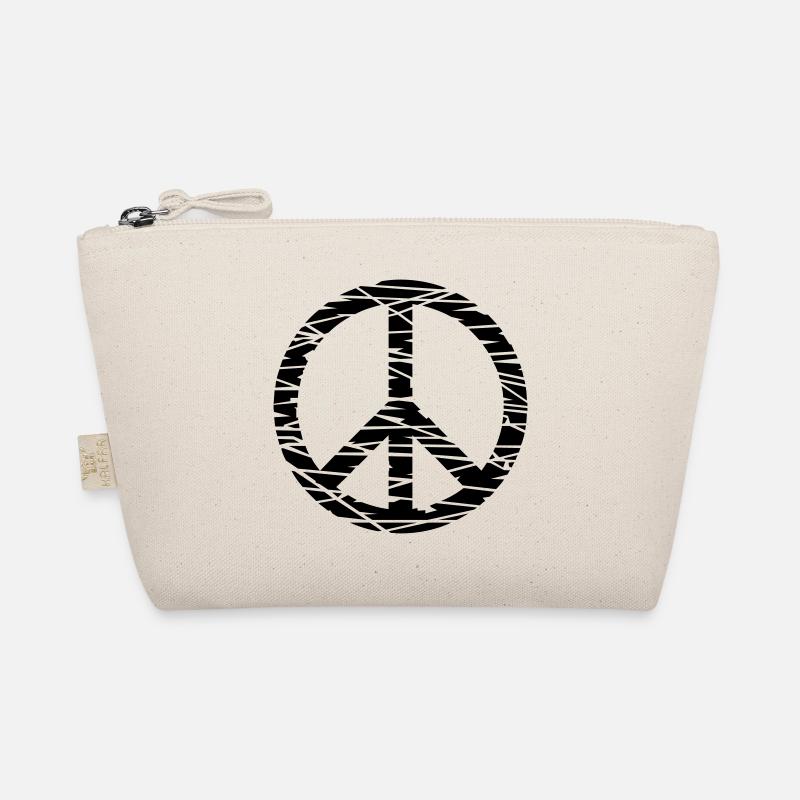 Frieden / peace (grunge, 1c) - Organic Pouch - nature