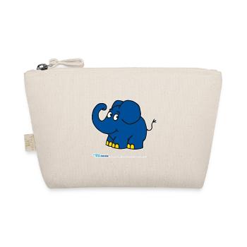 Der Elefant - stehend - Bio-Täschchen - Natur - Vorne