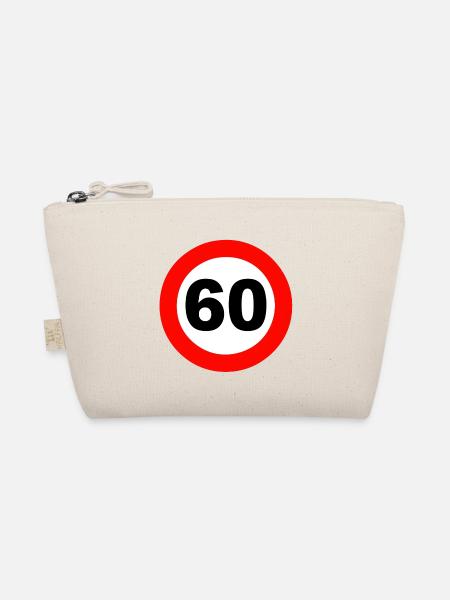 60.Geburtstag , 60 Jahre , Verkehrsschild (25) - Bio-Täschchen - Natur