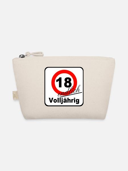 18. Geburtstag ,Volljährig , Geburtstag (25) - Bio-Täschchen - Natur