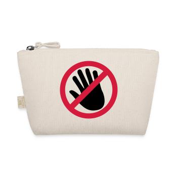 Nicht berühren Hand - Bio-Täschchen - Natur - Vorne