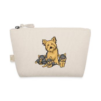 Terrier Family Trio with Pups - Organic Pouch - nature - Front