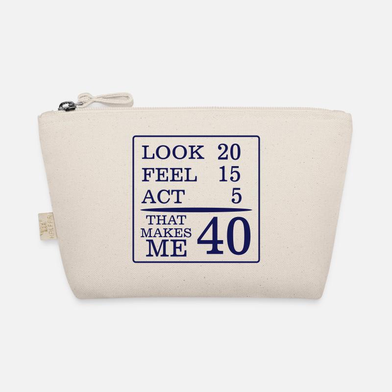 40 JAHRE JUNG (GEBURTSTAGS-SHIRT!) - Bio-Täschchen - Natur