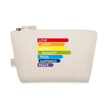 gay Love Unity Respekt Pride happy Regenbogen bunt - Bio-Täschchen - Natur - Vorne