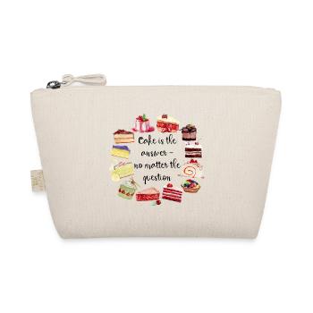 Cake Is The Answer No Matter The Question - Bio-Täschchen - Natur - Vorne
