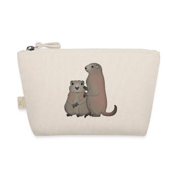 Zwei Murmeltiere - Bio-Täschchen - Natur - Vorne