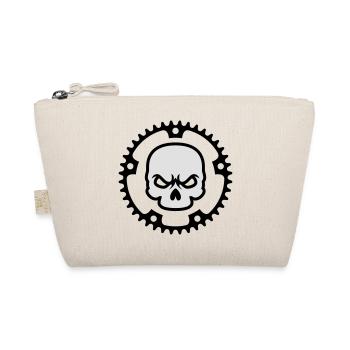 Cycling skull - Organic Pouch - nature - Front