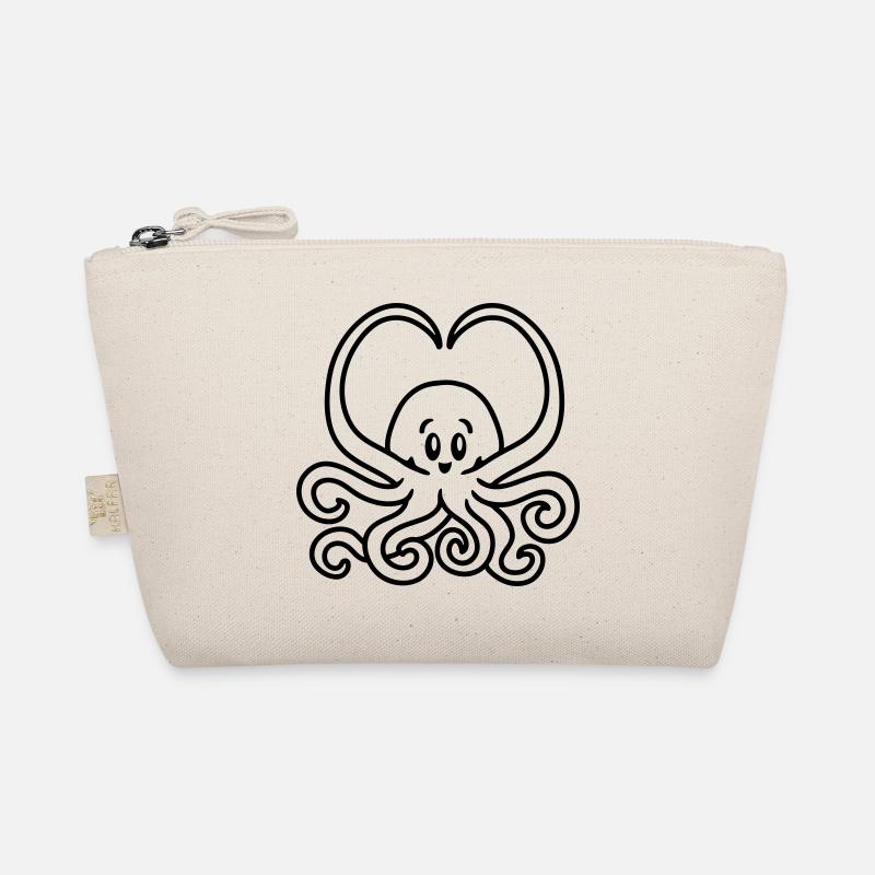 Squid heart - line - Organic Pouch - nature