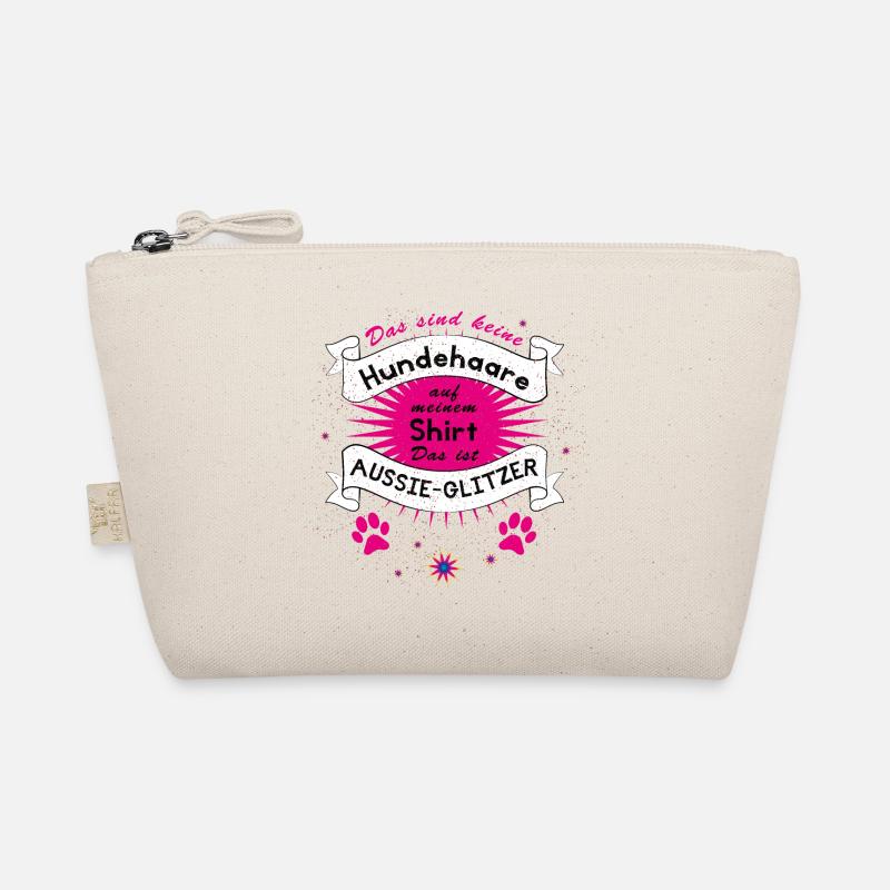 Aussie Glitzer pink - Bio-Täschchen - Natur