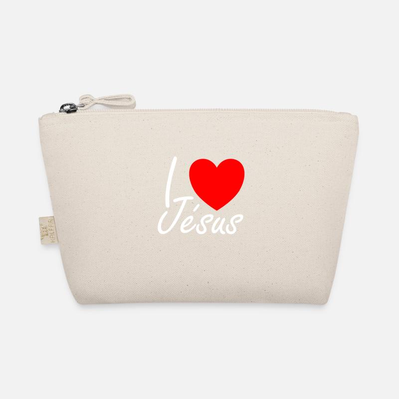 I love Jesus - Bio-Täschchen - Natur