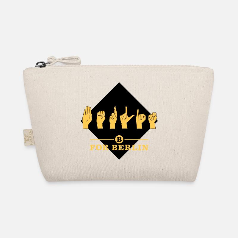 B for Berlin - Gebärde - Farbkombi frei wählbar! Bio-Täschchen