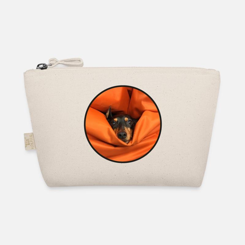Vom Sitzsack gefressener Pinscher - Bio-Täschchen - Natur