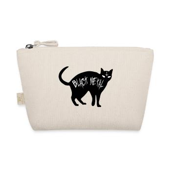 Cat Black Metal - Black Metal cat - Organic Pouch - nature - Front