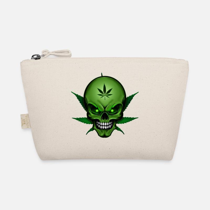 Hemp Skullhead 001 AllroundDesigns Organic Pouch