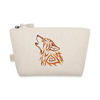 Tribal Wolf Howl Copper Flame - Organic Pouch - nature - Front