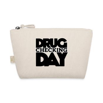 Drug Checking Day Letter stack Black big - Organic Pouch - nature - Front