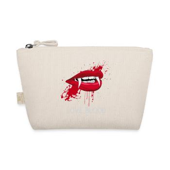 vampire dracula blood sexy mouth Halloween horror lol - Organic Pouch - nature - Front