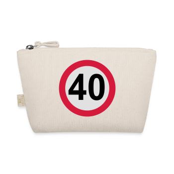 40 Geburtstag - Bio-Täschchen - Natur - Vorne