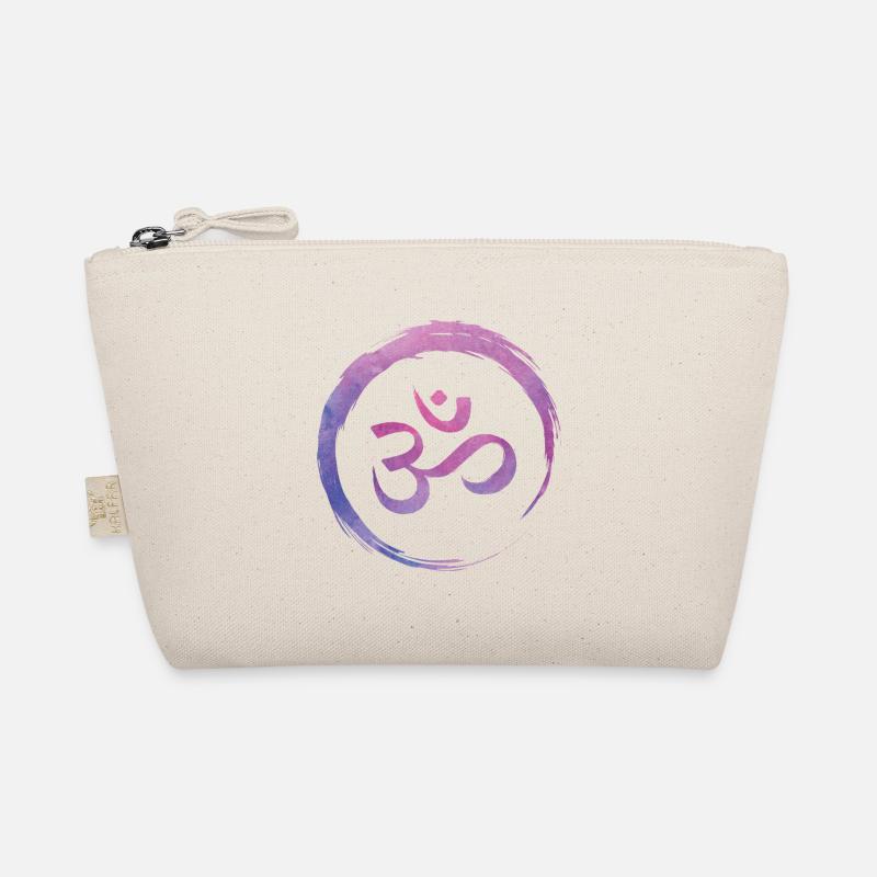 Yoga Zen Kreis Om - Bio-Täschchen - Natur