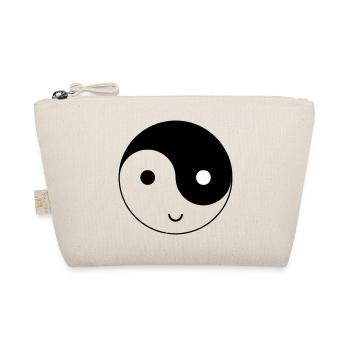 Symbol Ying Yang Gift Asian Good Nasty Smile - Organic Pouch - nature - Front