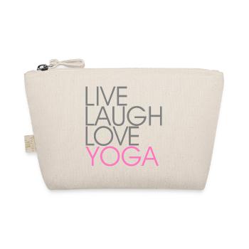 Live Laugh Love YOGA white / pink - Organic Pouch - nature - Front