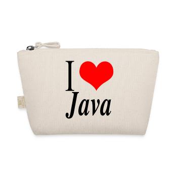 Ich liebe Java - Bio-Täschchen - Natur - Vorne