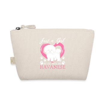 Just a little girl in love with her Havanese - Organic Pouch - nature - Front